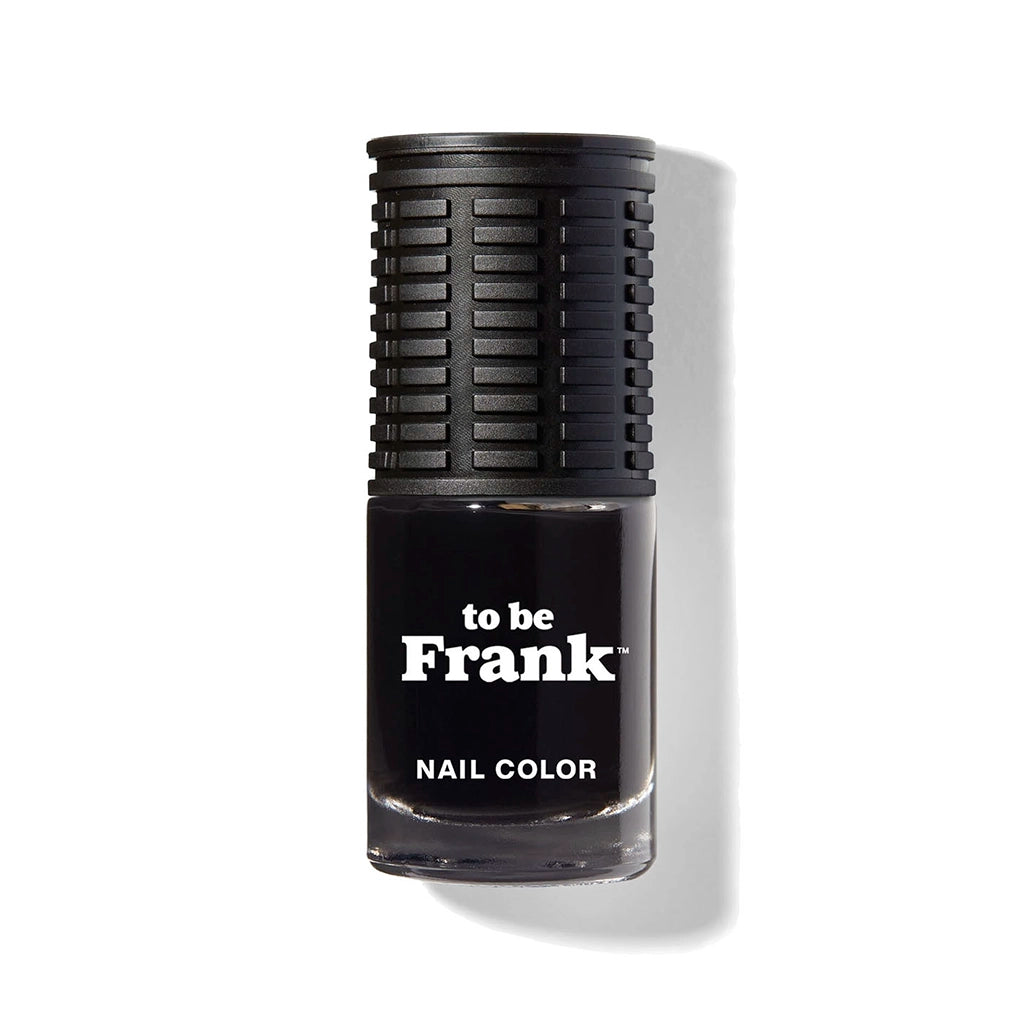 To Be Frank rich glossy black nail polish long lasting quick drying