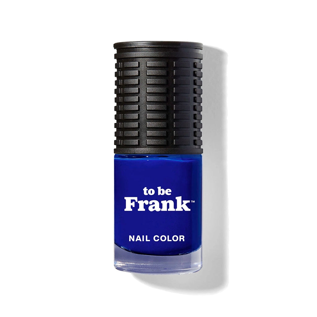 To Be Frank cobalt blue nail polish named Evil Eye, quick drying and long lasting
