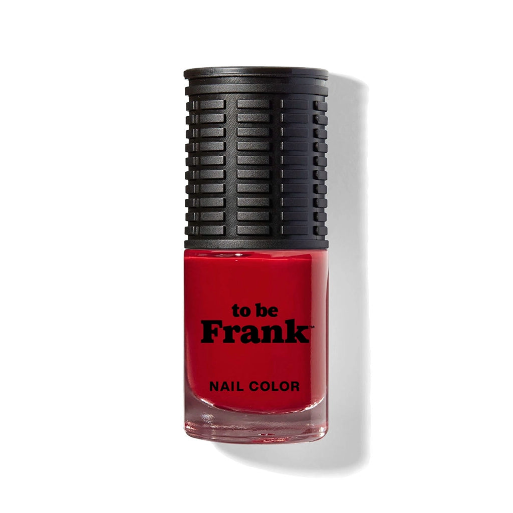 To Be Frank classic red nail polish named Heather #1 is quick drying and long lasting