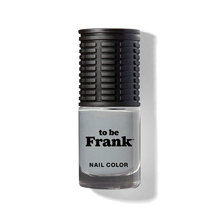 To Be Frank gray nail polish named Mood is quick drying and long lasting